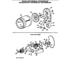 GE DDG7280SBLWW blower & drive assembly diagram