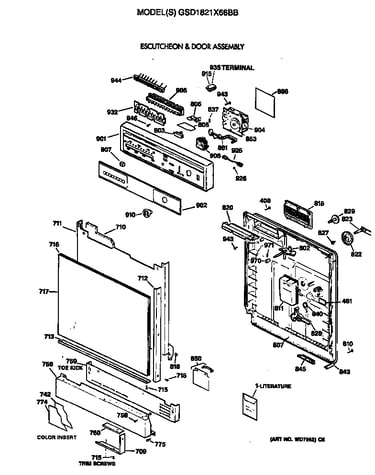 Escutcheon & door assembly