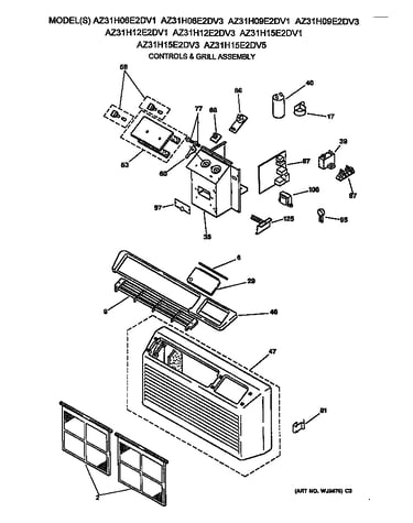 Controls & grill assembly