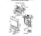 GE GSC900X02BA escutcheon & door assembly diagram