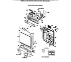 GE GSC700X03AD escutcheon & door assembly diagram