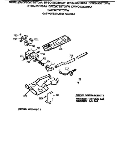Gas valve & burner assembly