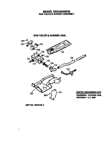 Gas valve & burner assembly
