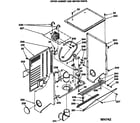 GE WSM2420SAZWW dryer cabinet and motor parts diagram
