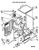 Dryer cabinet and motor parts