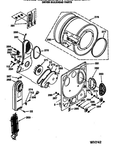 Dryer bulkhead parts