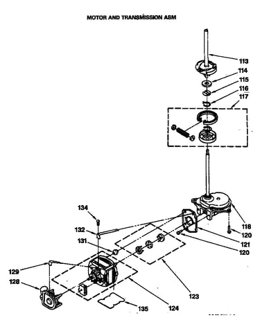 Motor and transmission asm