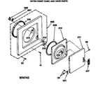 GE WSM2480SAZWW dryer front panel and door parts diagram