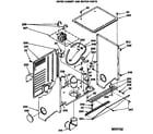 GE WSM2480SAZWW dryer cabinet and motor parts diagram