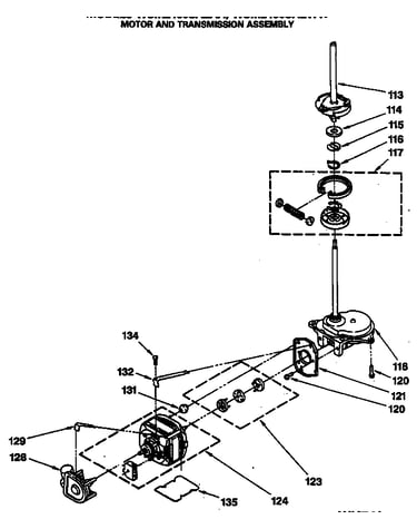 Motor and transmission assembly