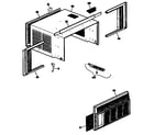 GE AVP18DAV1 cabinet/grille diagram