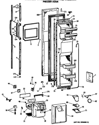 Freezer door