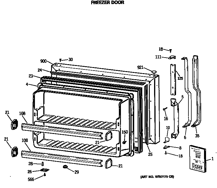 Freezer door