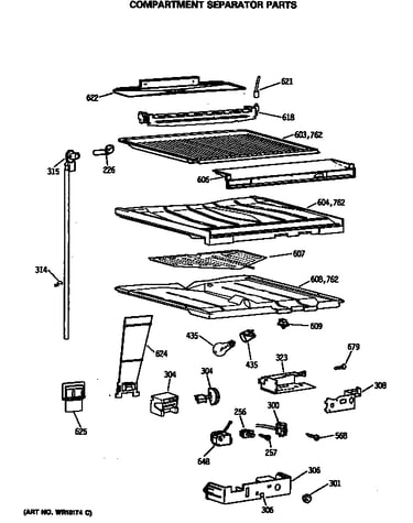 Compartment separator parts