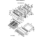 GE JGBP80MEV1BC door & drawer parts diagram