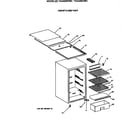 GE TAX4DNTWH cabinet & shelf parts diagram