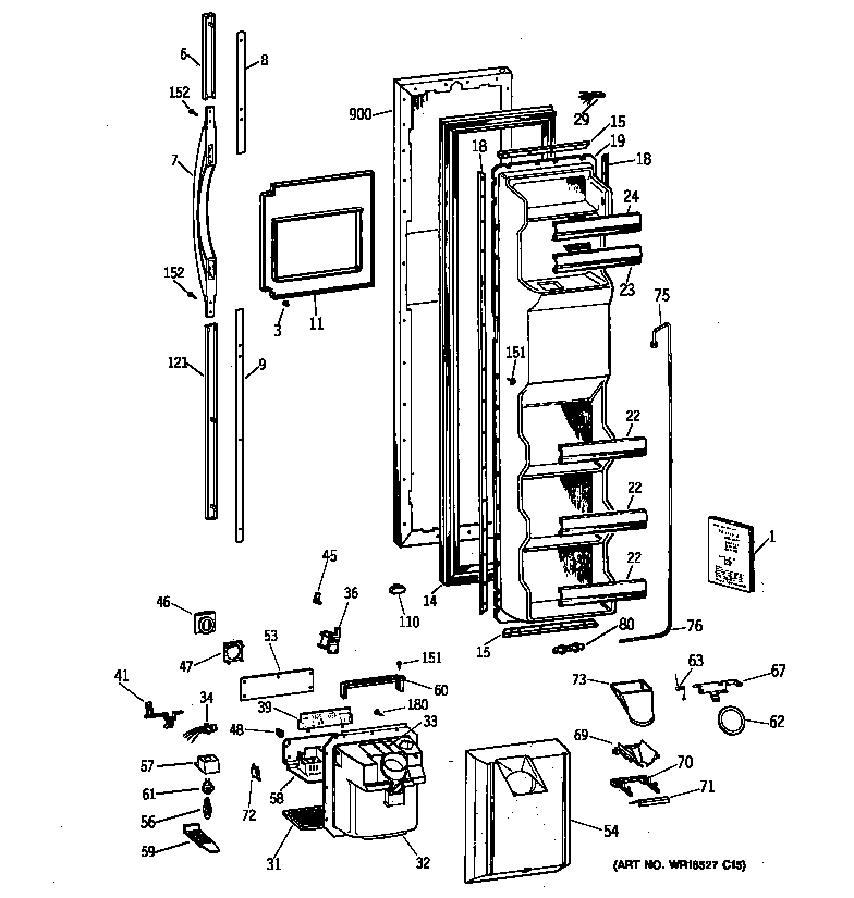 Freezer door