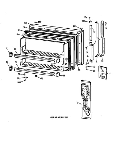 Freezer door