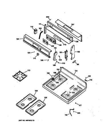 Control panel & cooktop