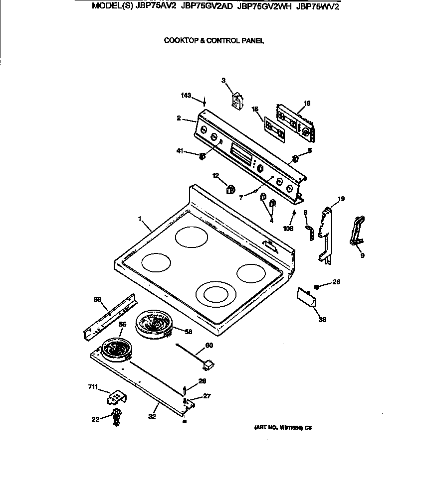 Cooktop & control panel
