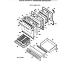 GE JGBP79GEV4BB door & drawer parts diagram