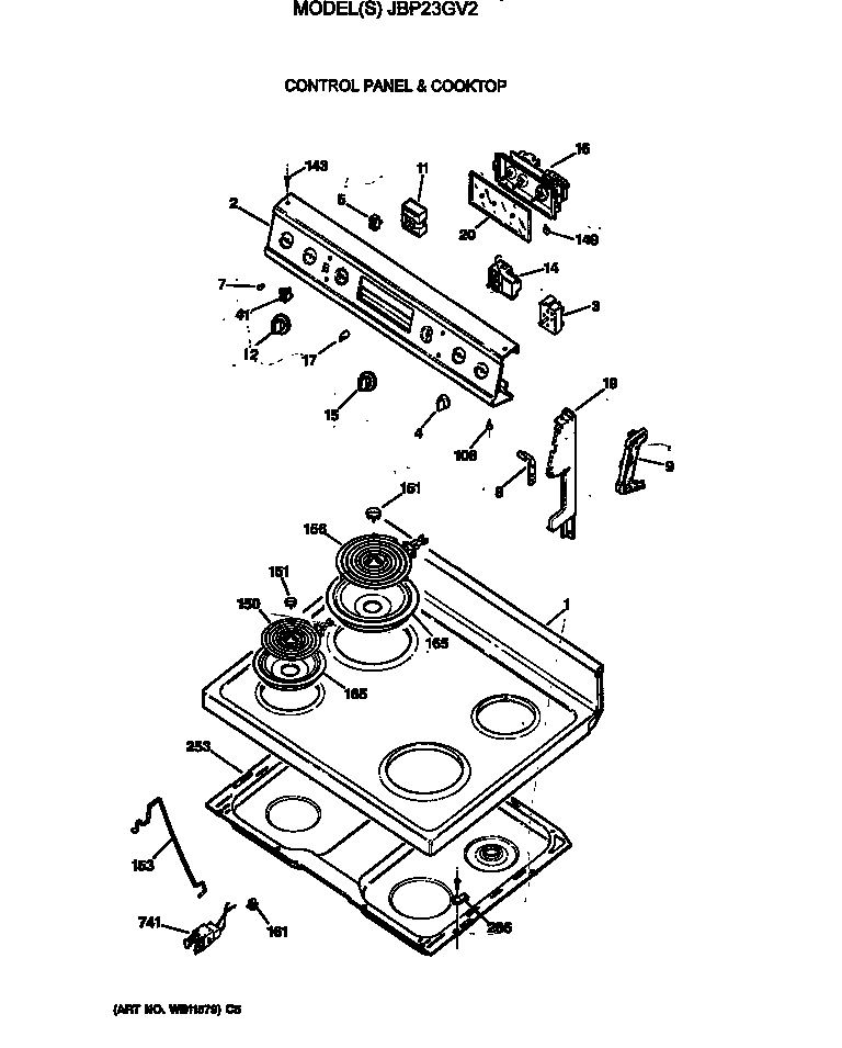 CONTROL PANEL & COOKTOP