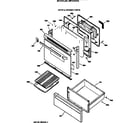 GE JBP23GV2 door & drawer parts diagram