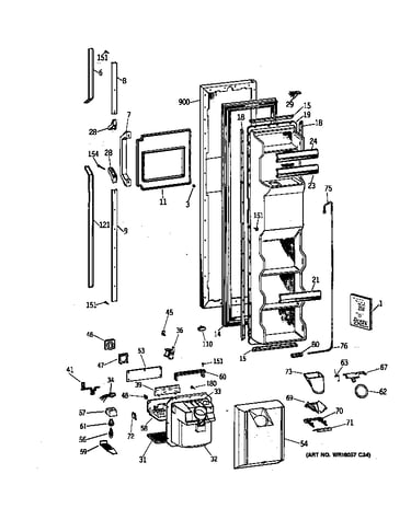 Freezer door