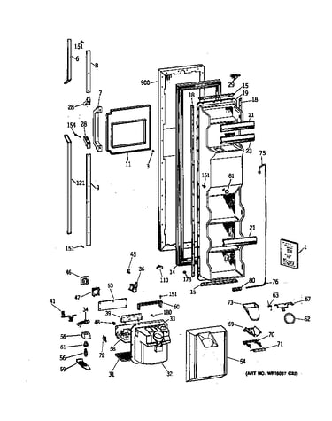 Freezer door