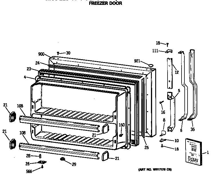 Freezer door