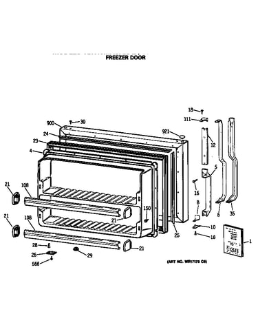 Freezer door
