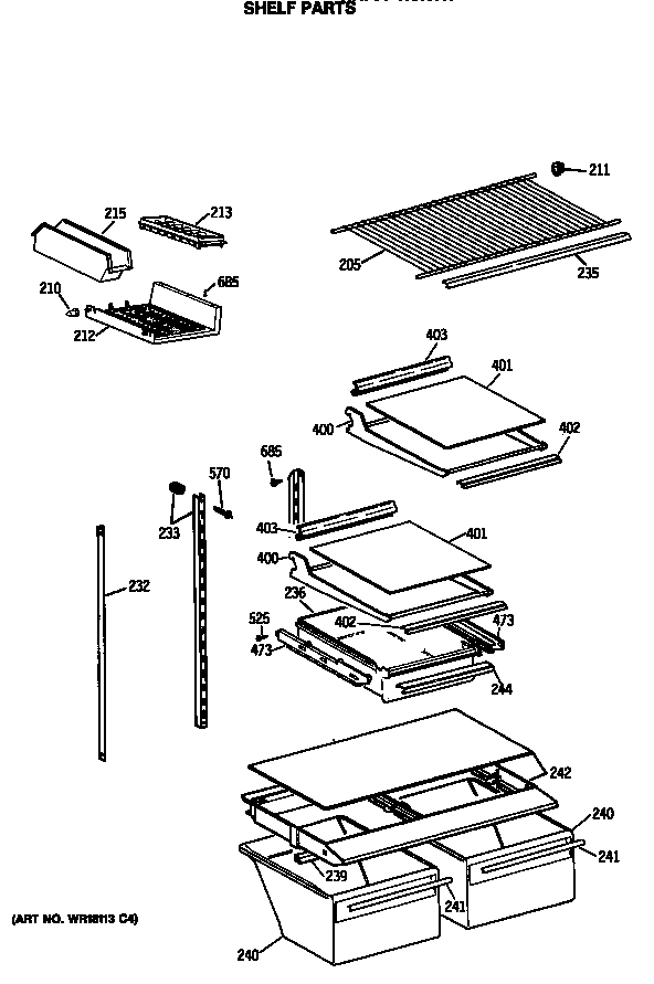 Shelf parts