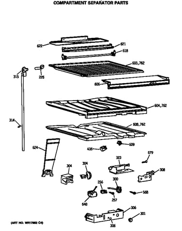 Compartment separator parts