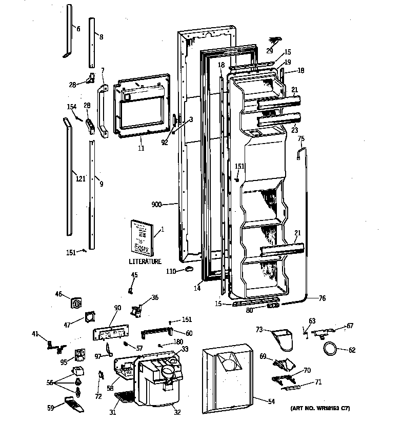Freezer door