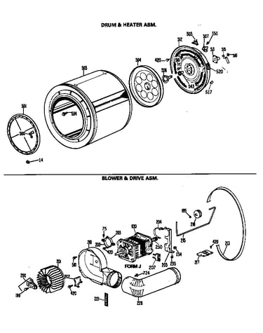 Drum & heater asm.