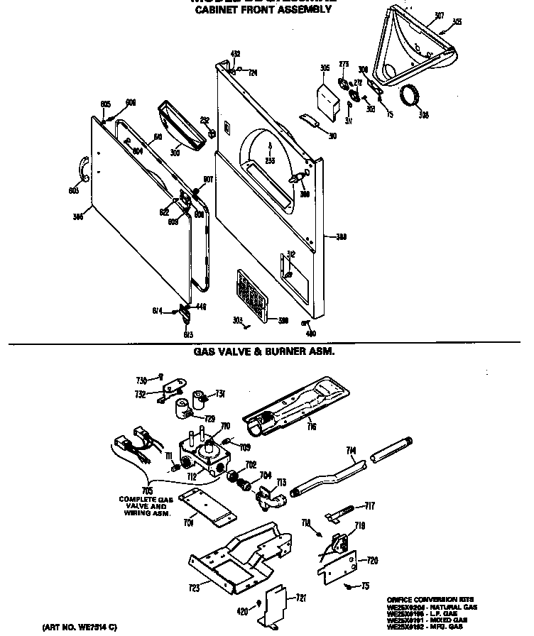 Cabinet front assembly