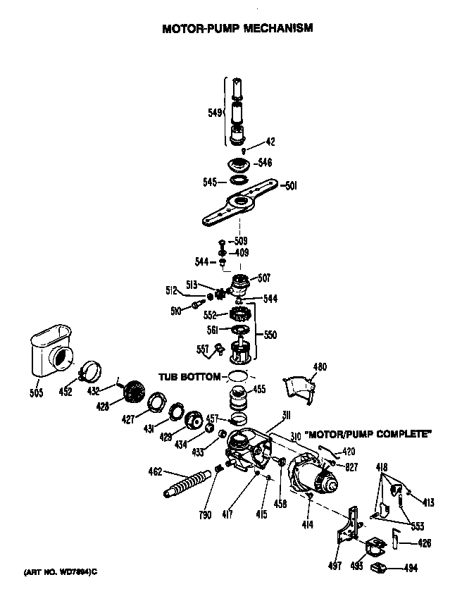 Motor-pump mechanism