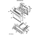 GE JGS505GEV2BB door & drawer parts diagram