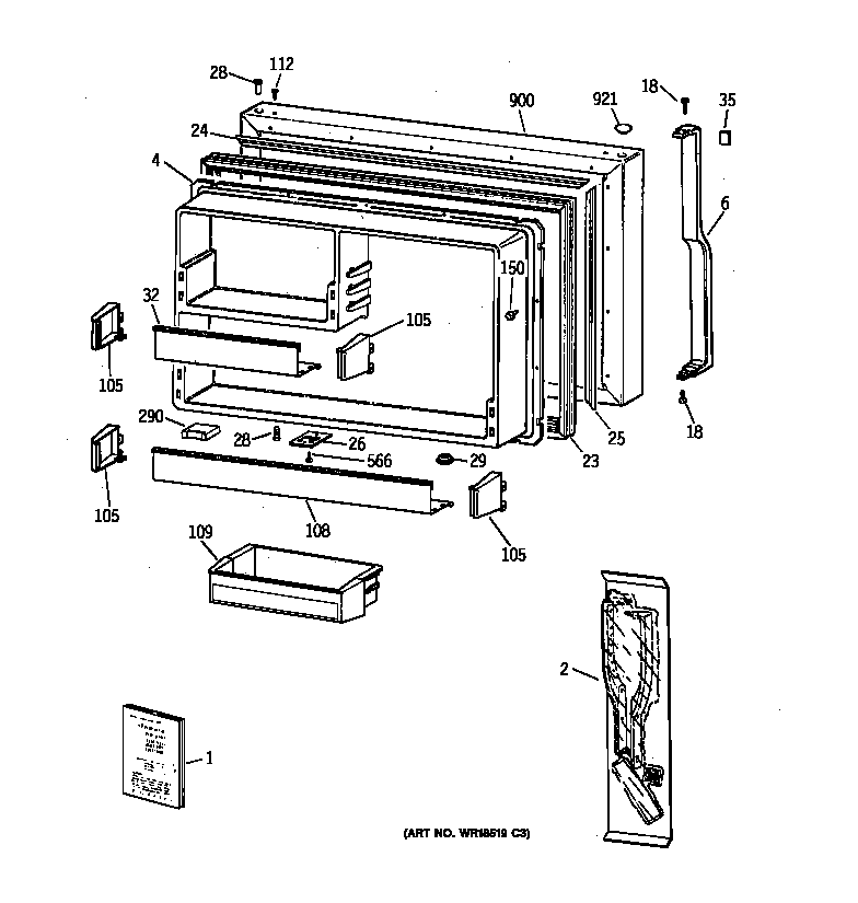 FREEZER DOOR