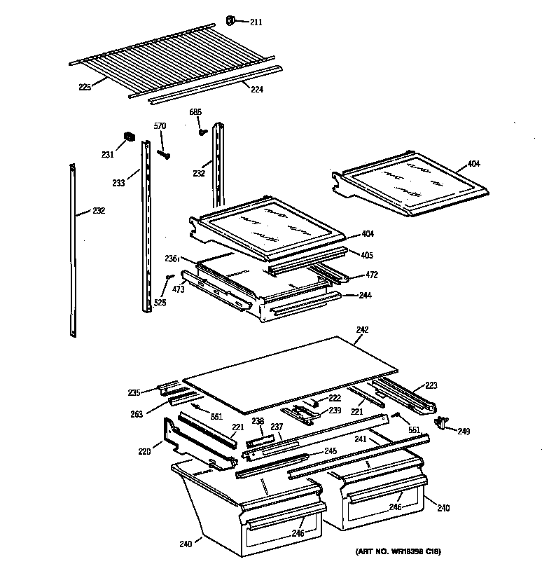 Shelf parts