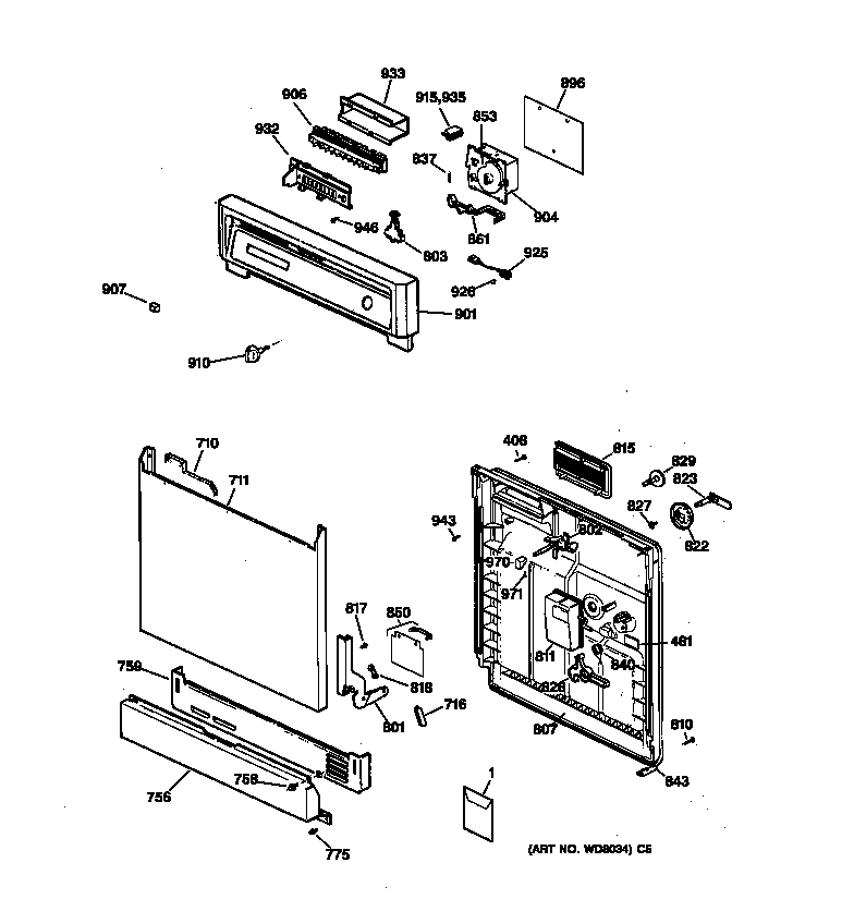 ESCUTCHEON & DOOR ASSEMBLY