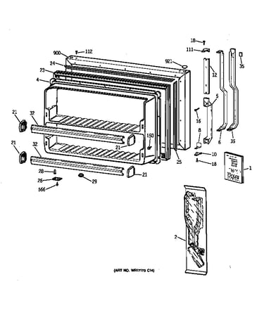 Freezer door