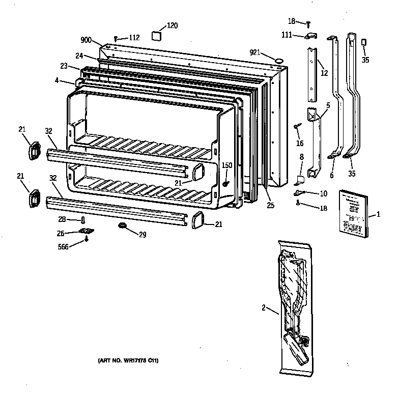 Freezer door