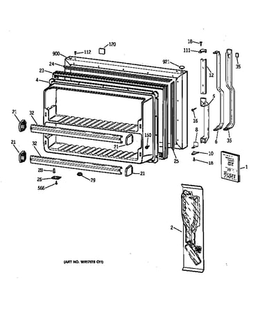 Freezer door