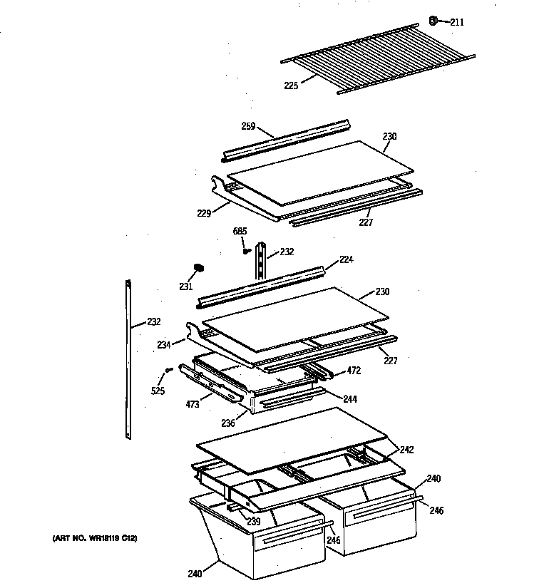 Shelf parts