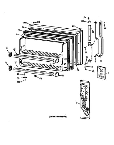 Freezer door
