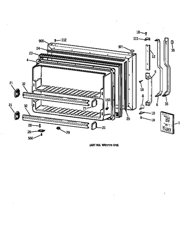 Freezer door