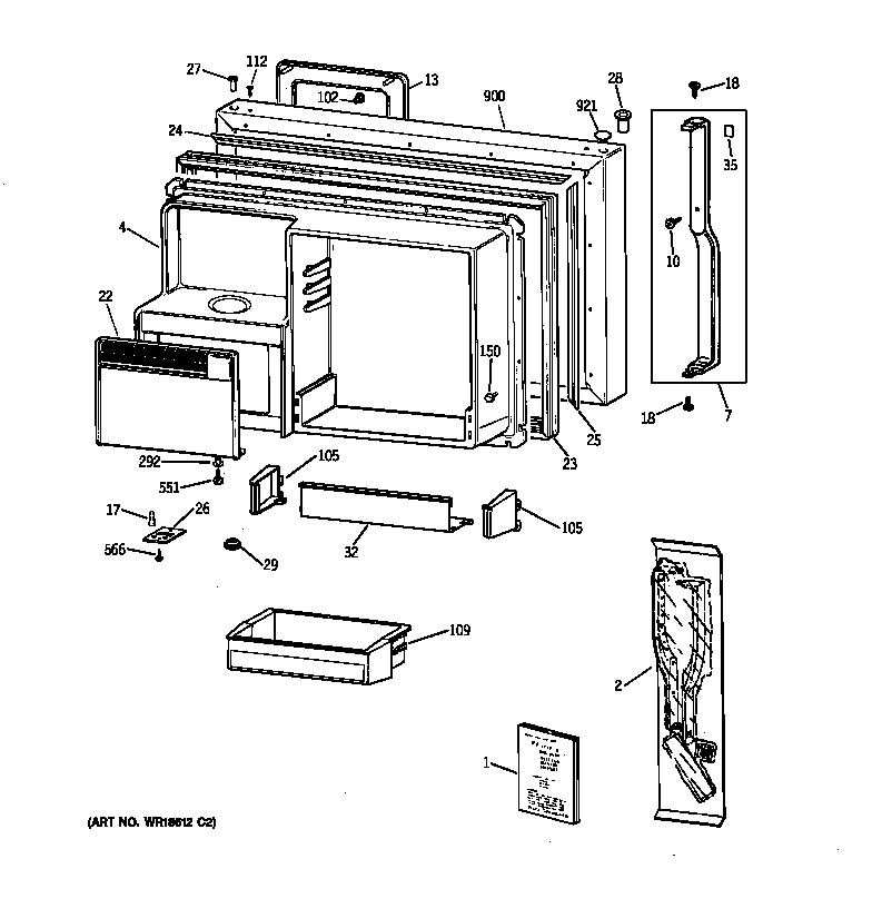 Freezer door