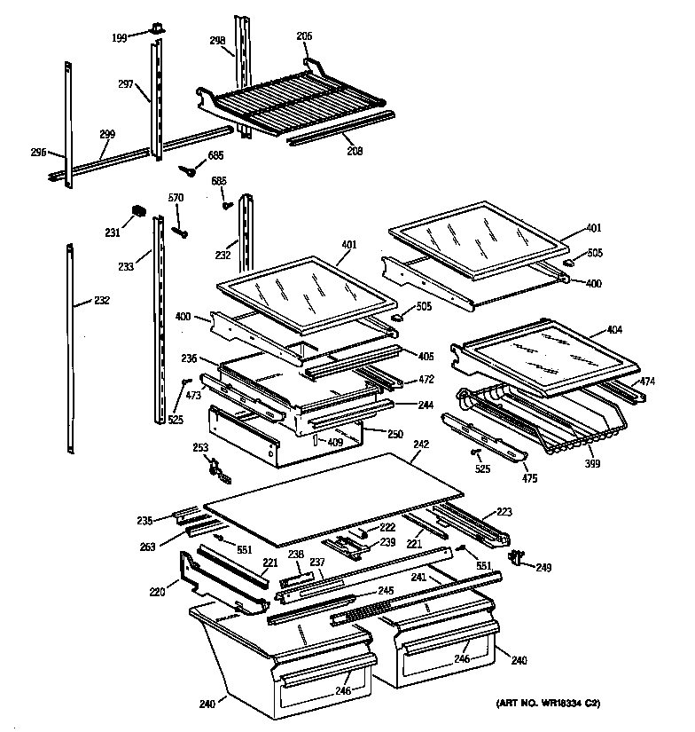 Shelf parts