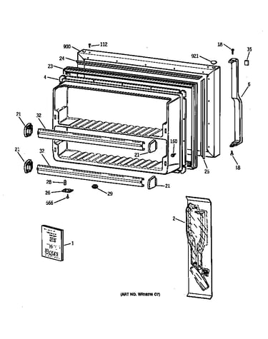 Freezer door